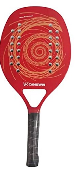 Raquete Camewin profissional com círculo vermelho